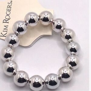🎁Kim Rogers Shiny Silver Beaded Bracelet💥